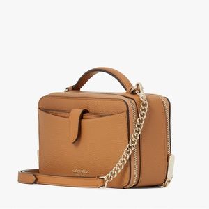 Kate Spade Zip Code Double-Zip Crossbody in Bungalow (Tan)